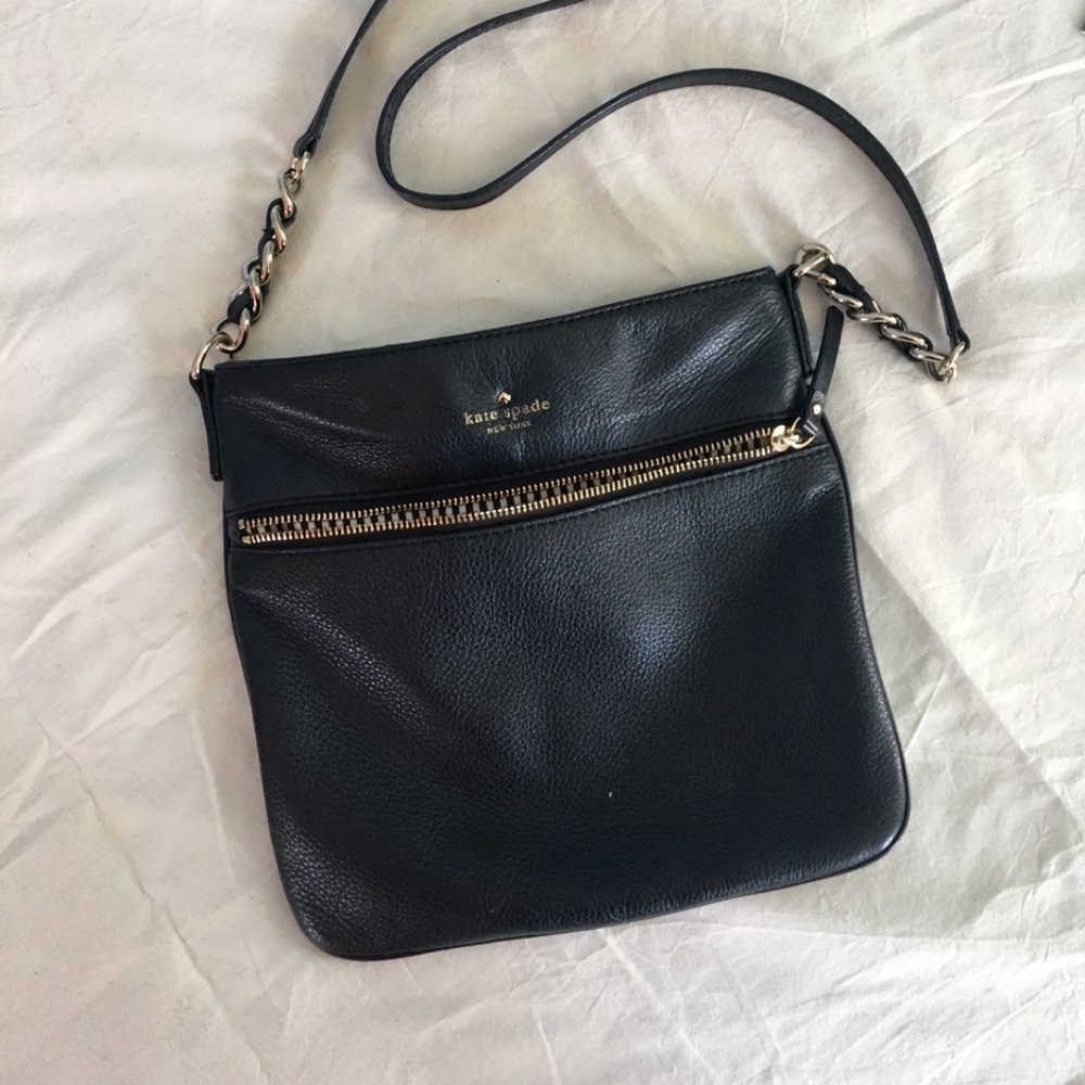 Adjustable Kate Spade Crossbody French Stripe Blac